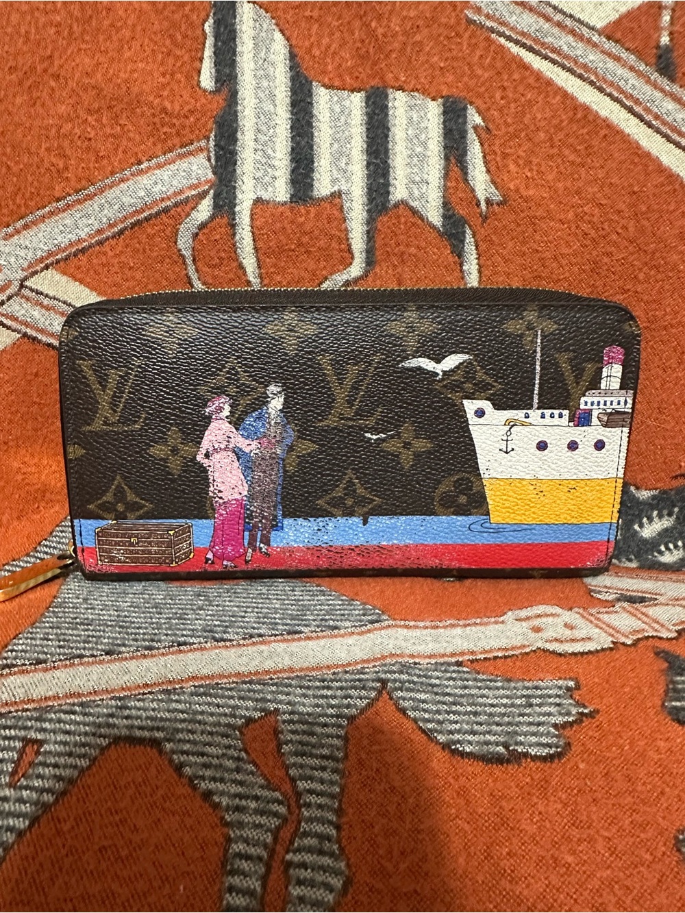 LOUIS VUITTON ❤️🌟CA2176 LIMITED EDITION ILLUSTRE TRANSATLANTIC ZIPPY WALLET⭐️